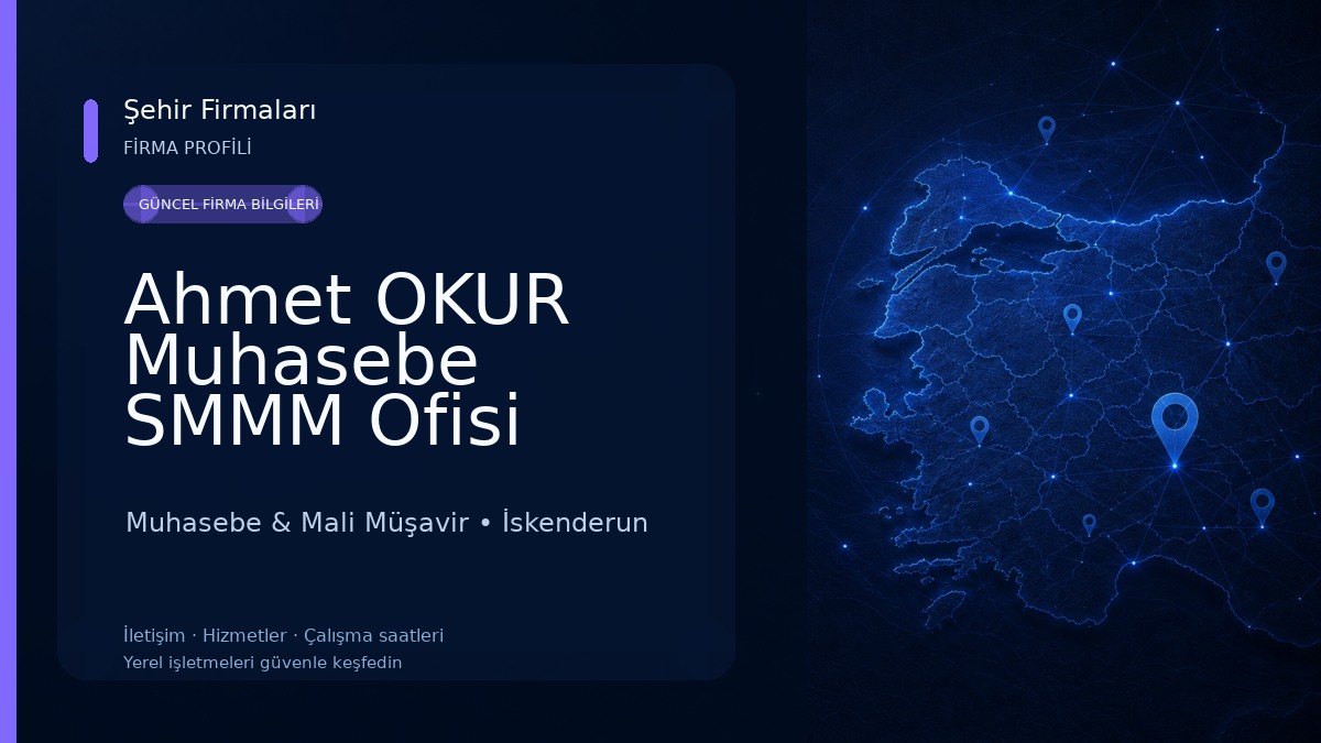 Ahmet OKUR Muhasebe SMMM Ofisi Muhasebe & Mali Müşavir