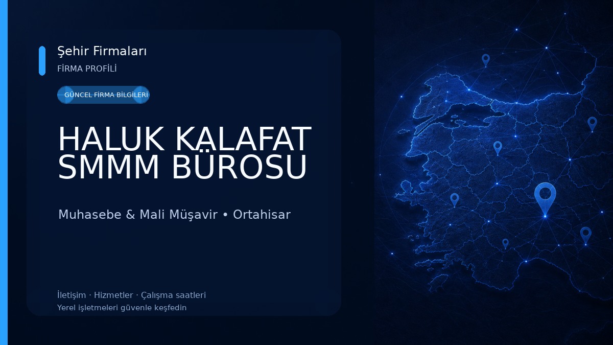 HALUK KALAFAT SMMM BÜROSU Muhasebe & Mali Müşavir