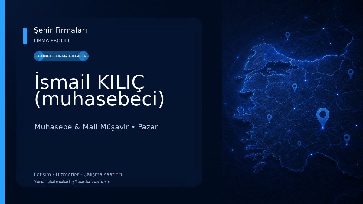 İsmail KILIÇ (muhasebeci) Muhasebe & Mali Müşavir