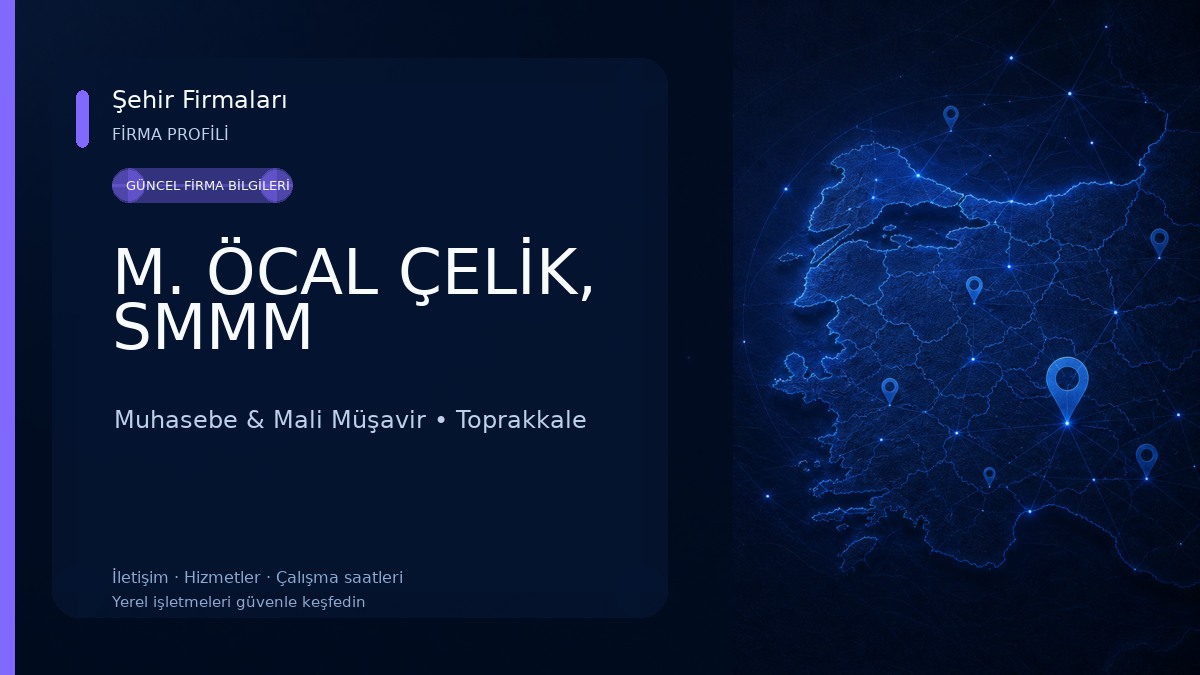 M. ÖCAL ÇELİK, SMMM