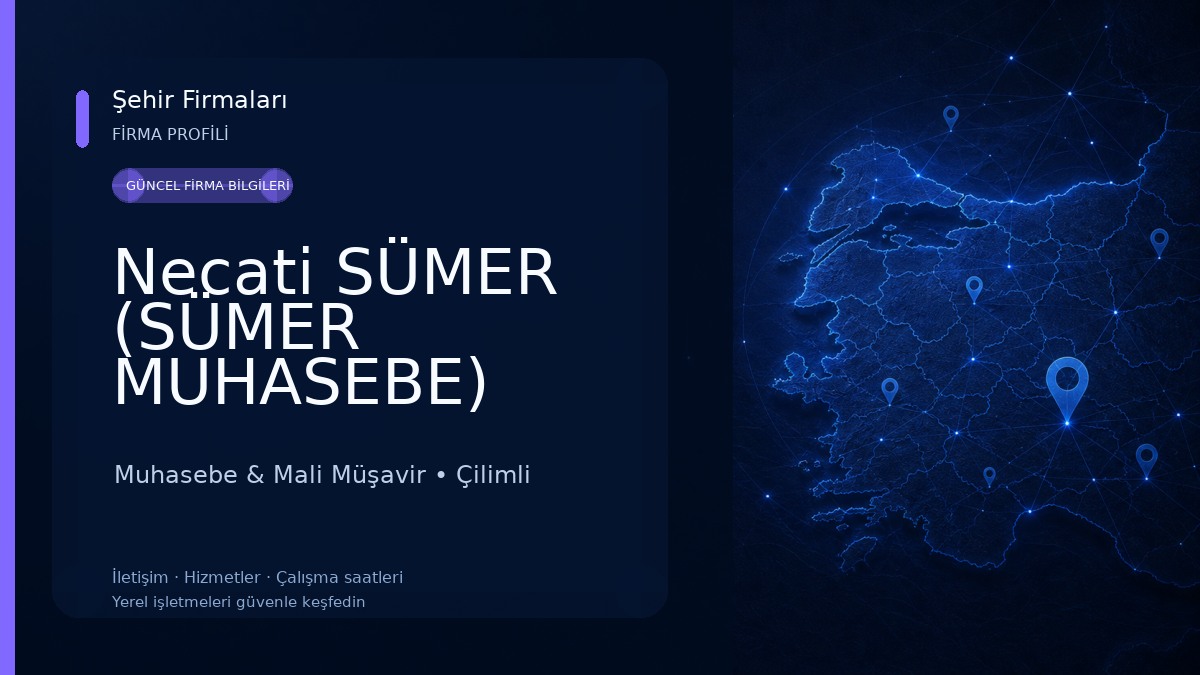 Necati SÜMER (SÜMER MUHASEBE) Muhasebe & Mali Müşavir
