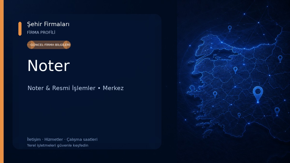Noter Noter & Resmi İşlemler