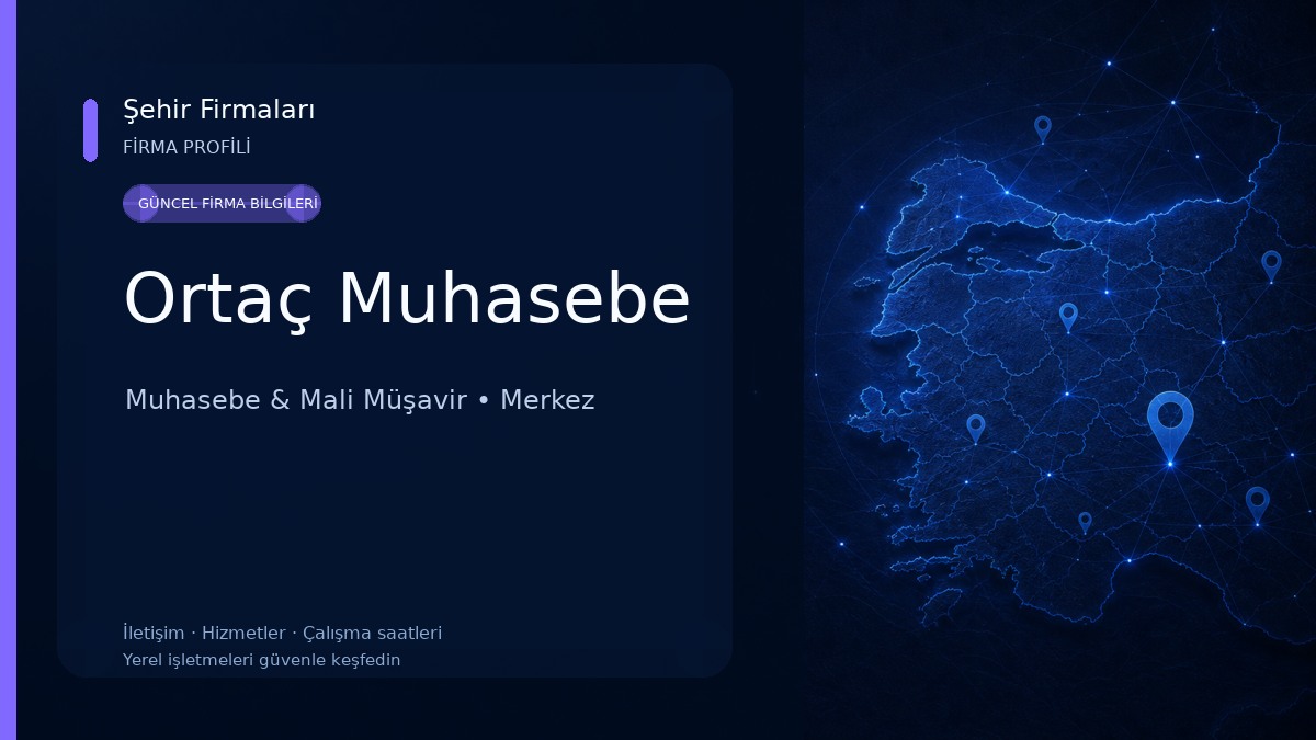 Ortaç Muhasebe Muhasebe & Mali Müşavir