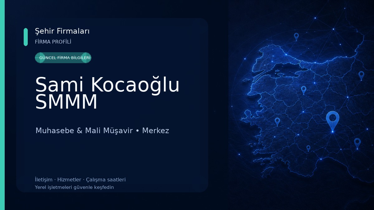 Sami Kocaoğlu SMMM Muhasebe & Mali Müşavir
