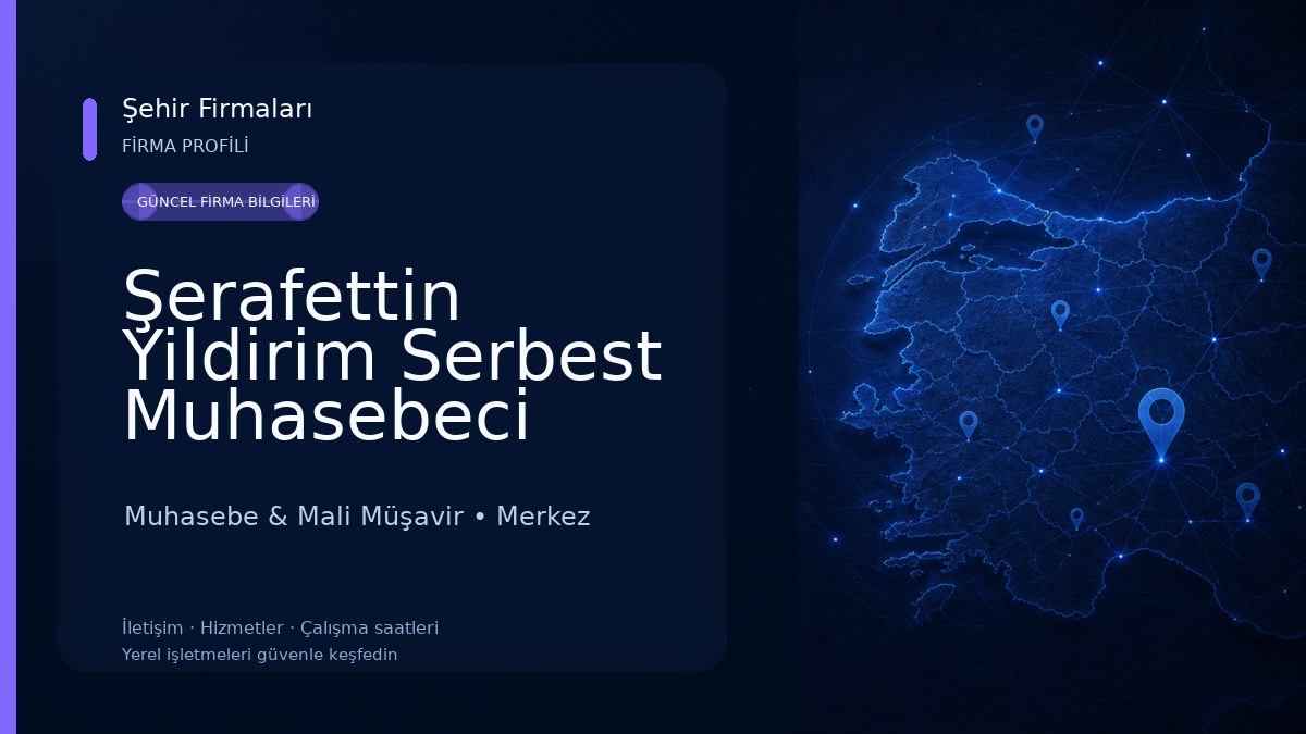 Şerafettin Yildirim Serbest Muhasebeci Muhasebe & Mali Müşavir