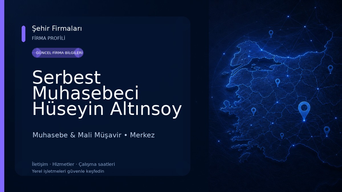 Serbest Muhasebeci Hüseyin Altınsoy 