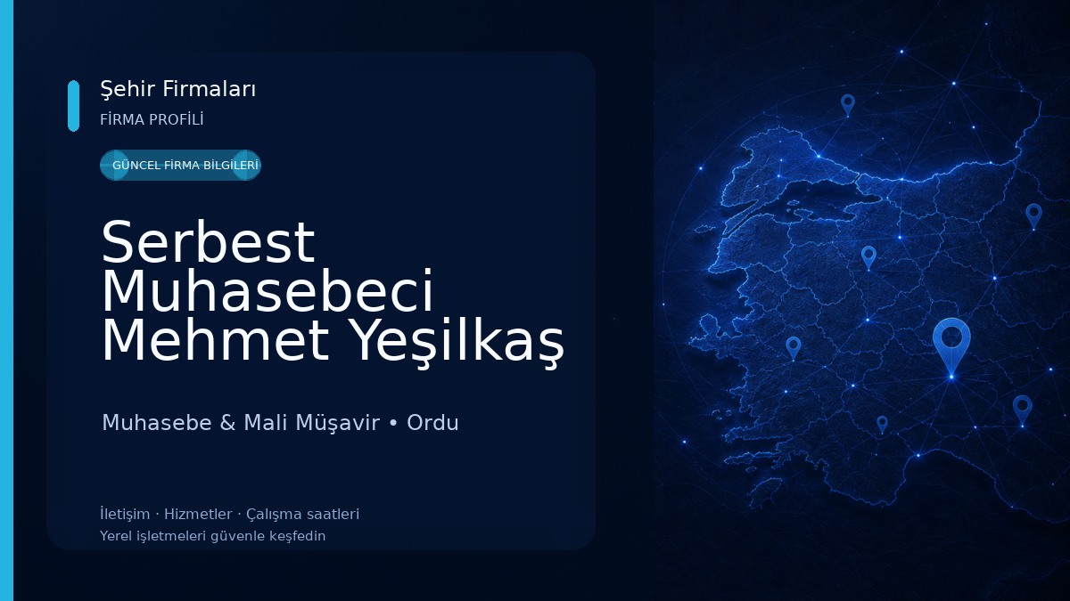 Serbest Muhasebeci Mehmet Yeşilkaş 