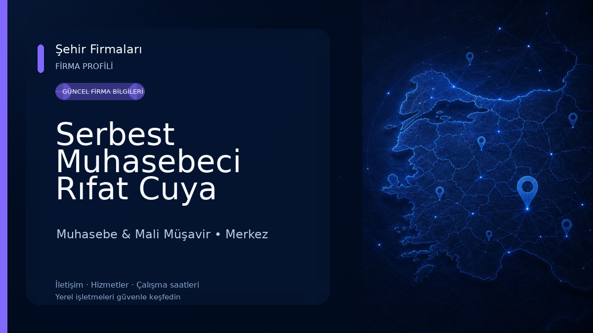 Serbest Muhasebeci Rıfat Cuya 
