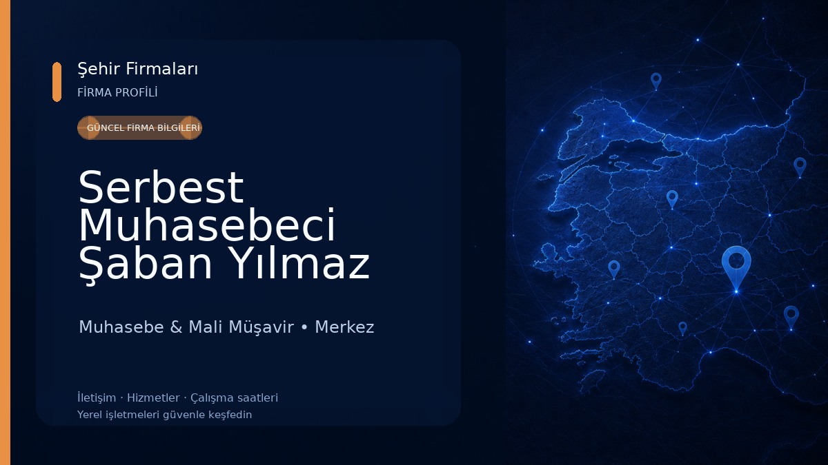 Serbest Muhasebeci Şaban Yılmaz