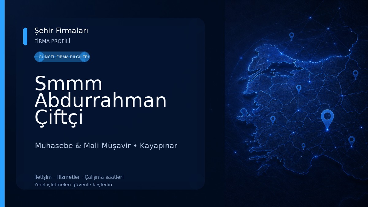 Smmm Abdurrahman Çiftçi 