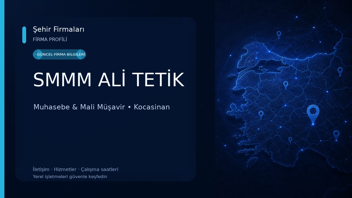 SMMM ALİ TETİK Muhasebe & Mali Müşavir