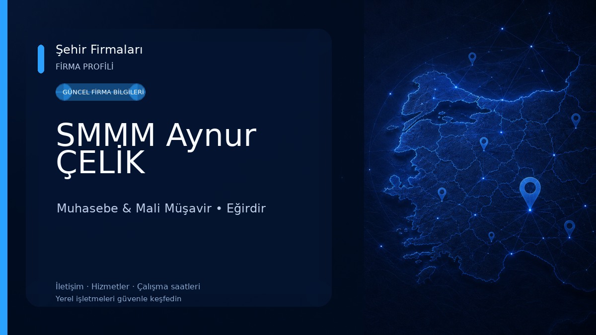 SMMM Aynur ÇELİK Muhasebe & Mali Müşavir