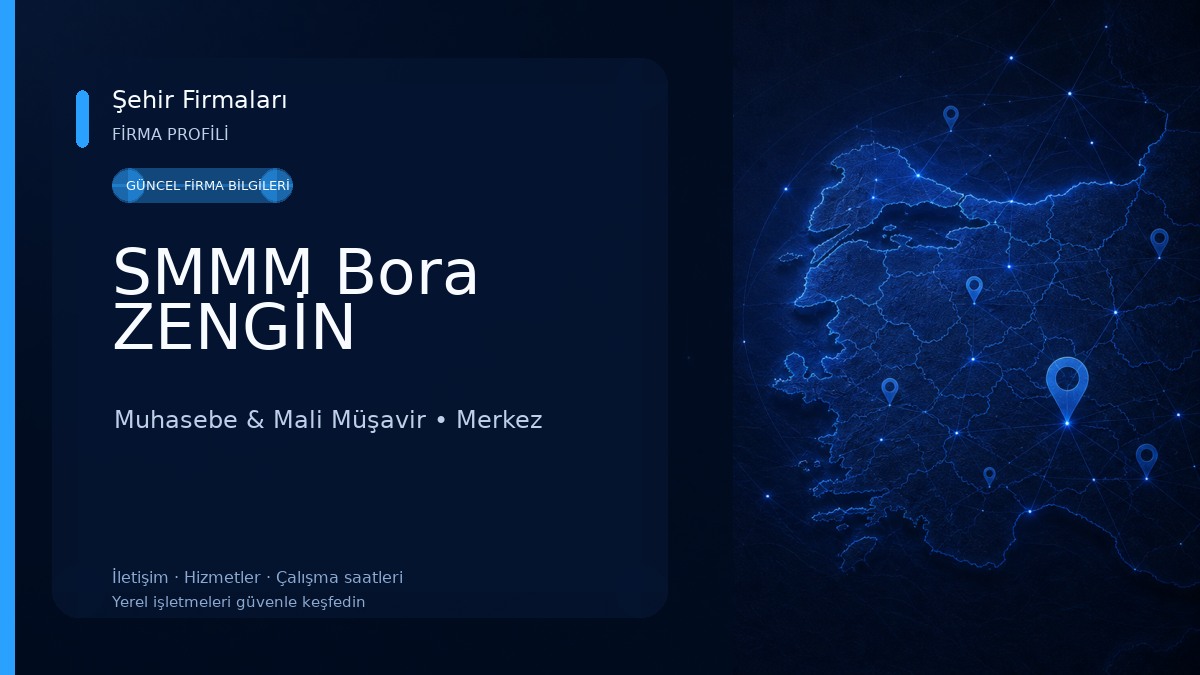 SMMM Bora ZENGİN Muhasebe & Mali Müşavir