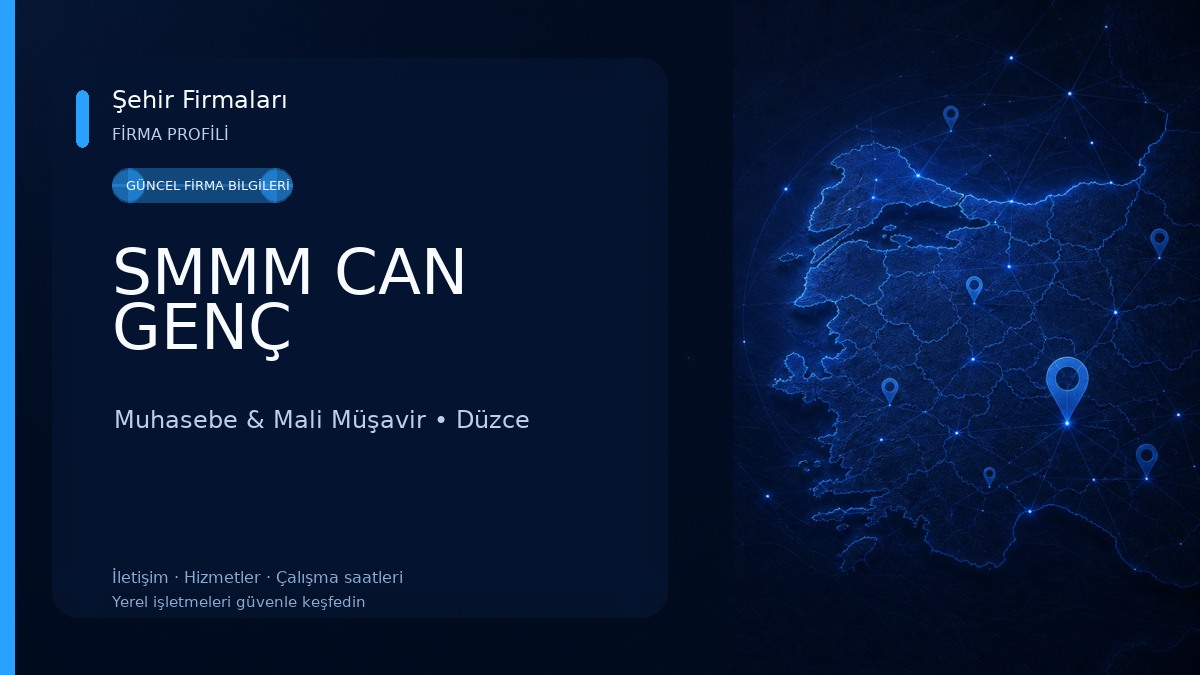 SMMM CAN GENÇ Muhasebe & Mali Müşavir