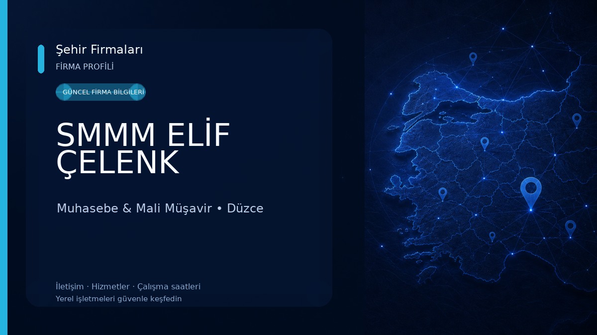 SMMM ELİF ÇELENK Muhasebe & Mali Müşavir