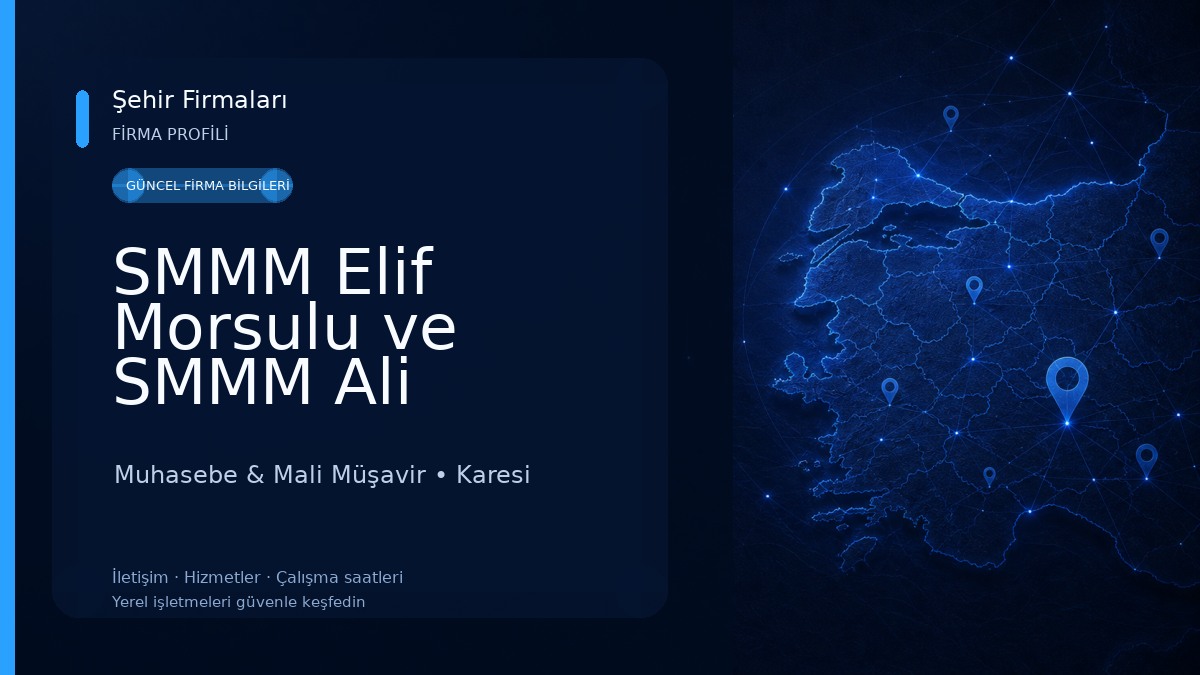 SMMM Elif Morsulu ve SMMM Ali Osman Eser 