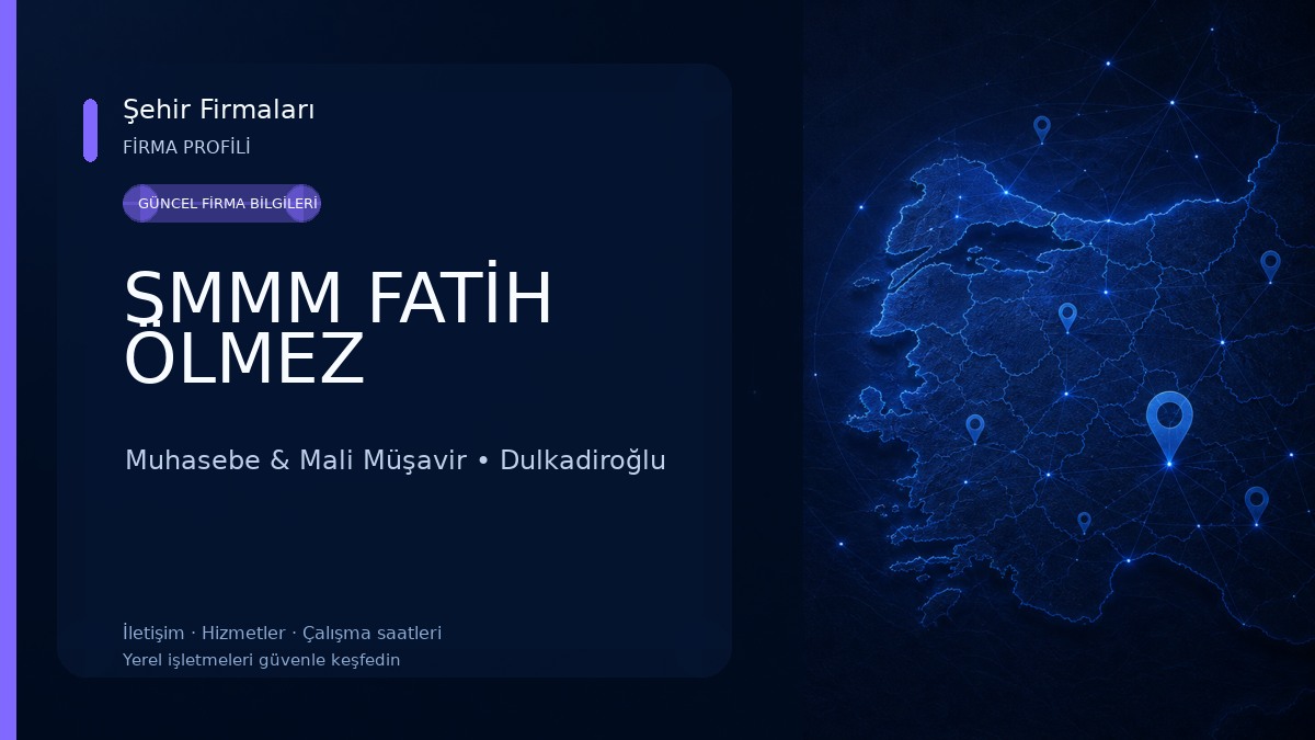 SMMM FATİH ÖLMEZ Muhasebe & Mali Müşavir