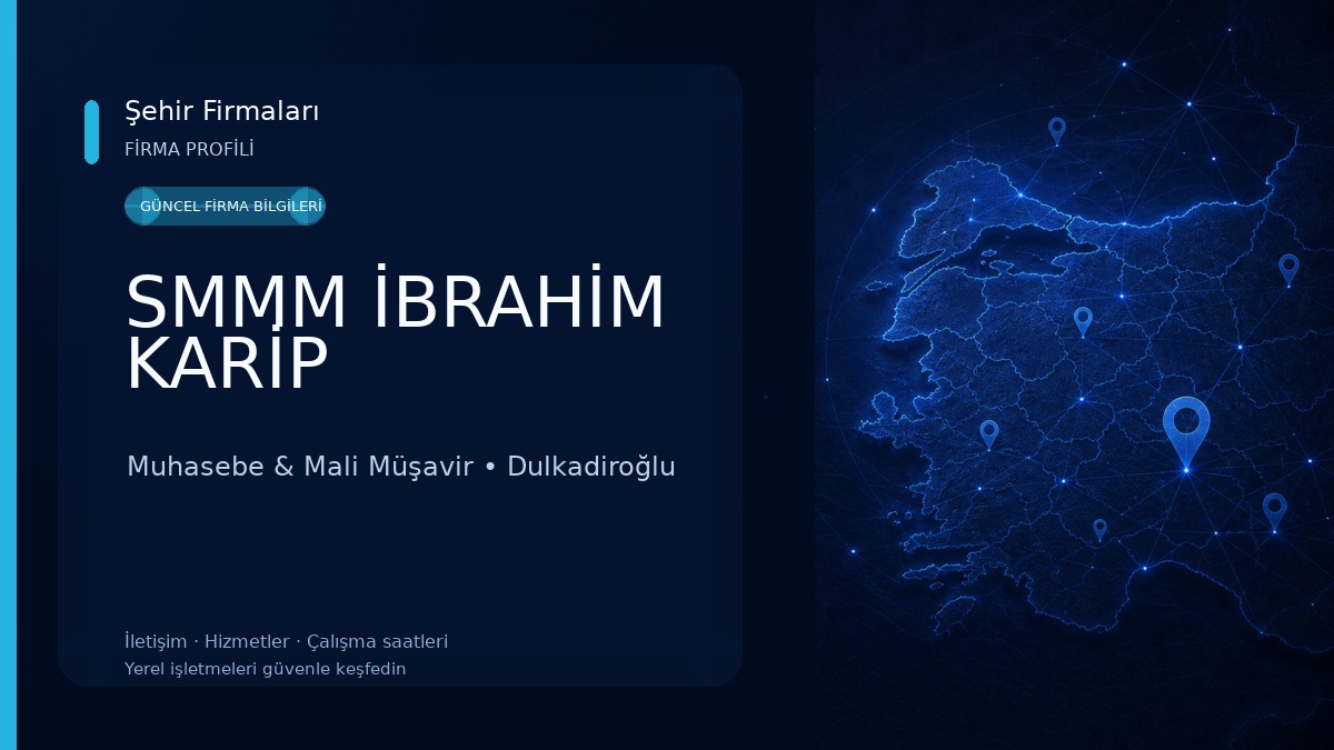 SMMM İBRAHİM KARİP Muhasebe & Mali Müşavir