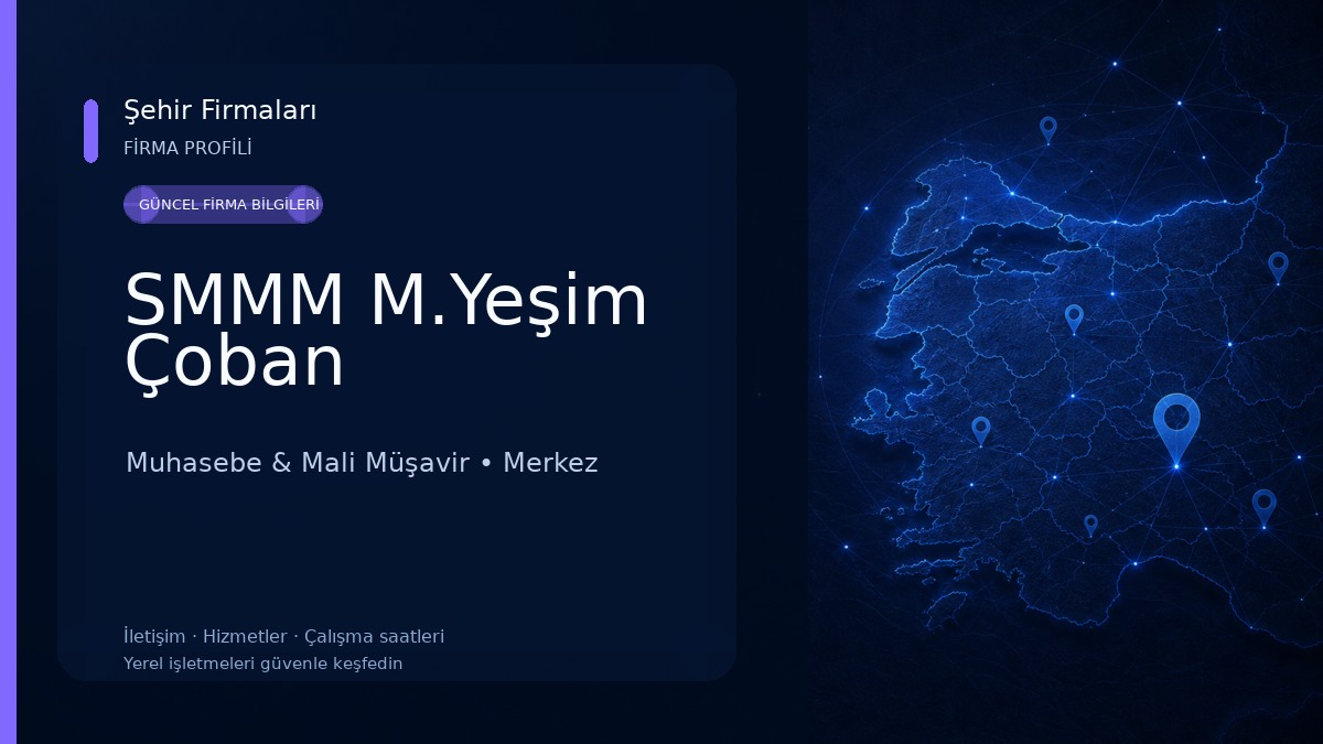 SMMM M.Yeşim Çoban Muhasebe & Mali Müşavir