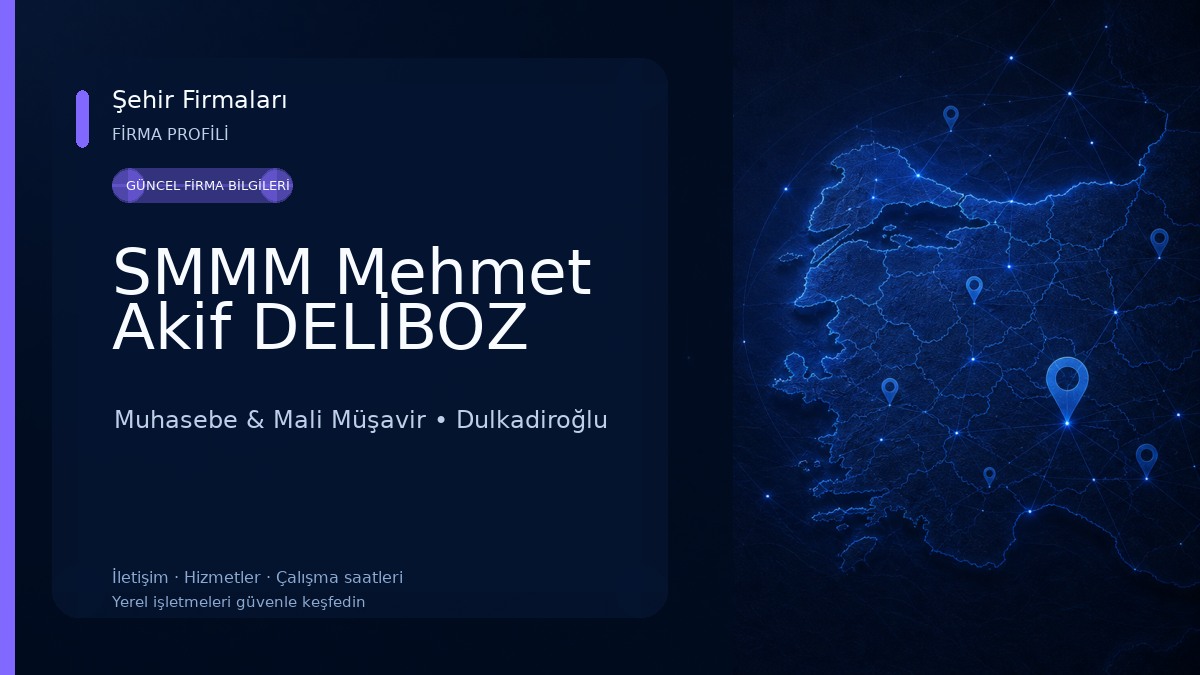 SMMM Mehmet Akif DELİBOZ 