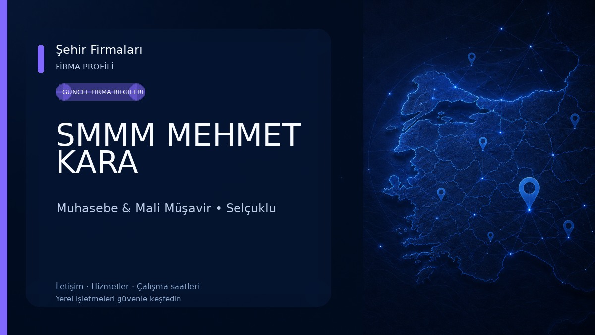 SMMM MEHMET KARA Muhasebe & Mali Müşavir
