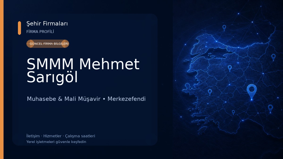 SMMM Mehmet Sarıgöl Muhasebe & Mali Müşavir