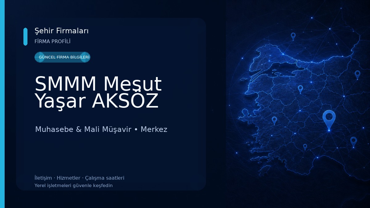 SMMM Mesut Yaşar AKSÖZ