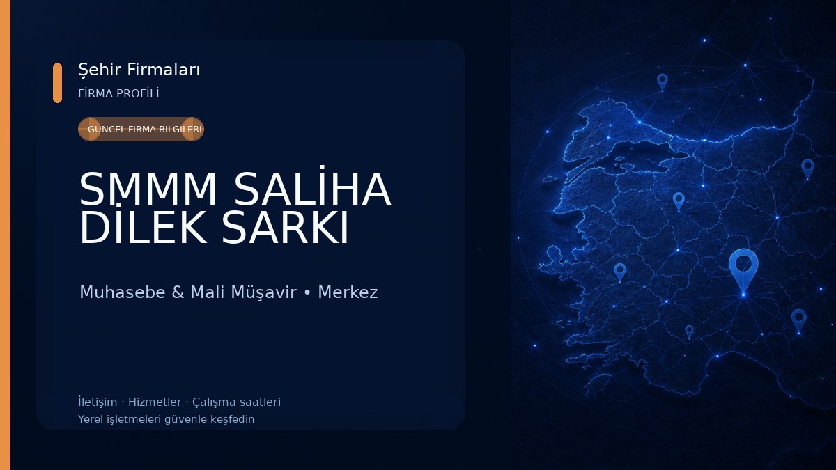 SMMM SALİHA DİLEK SARKI Muhasebe & Mali Müşavir