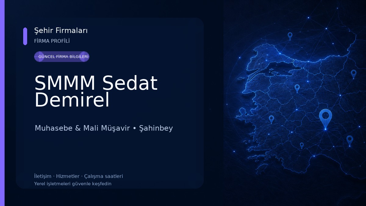 SMMM Sedat Demirel Muhasebe & Mali Müşavir
