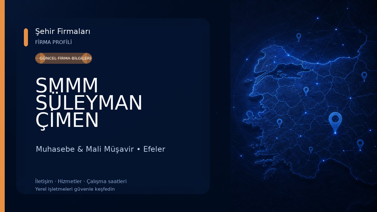 SMMM SÜLEYMAN ÇİMEN Muhasebe & Mali Müşavir