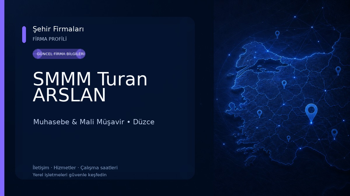 SMMM Turan ARSLAN Muhasebe & Mali Müşavir