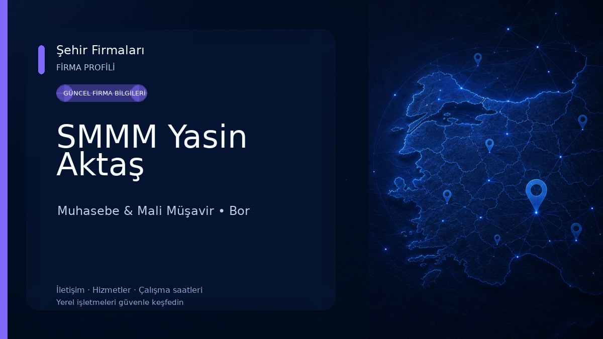 SMMM Yasin Aktaş Muhasebe & Mali Müşavir