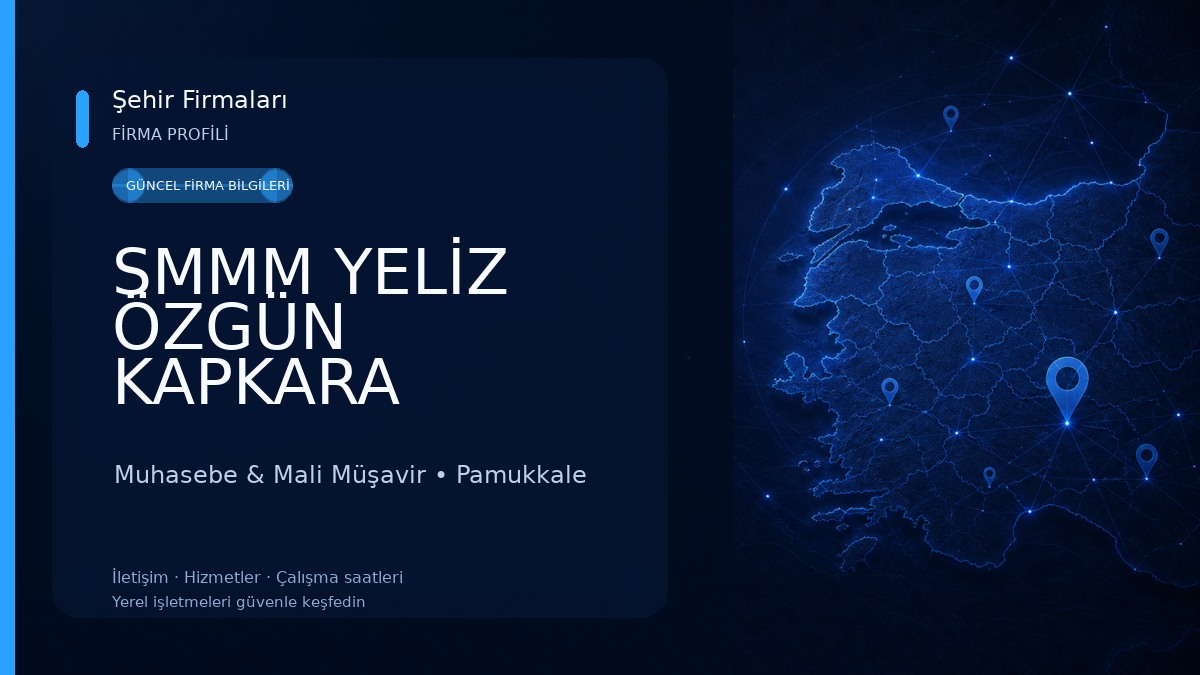 SMMM YELİZ ÖZGÜN KAPKARA Muhasebe & Mali Müşavir