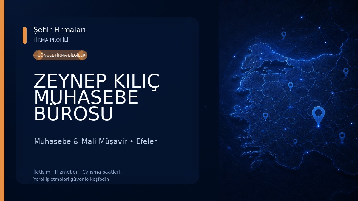 ZEYNEP KILIÇ MUHASEBE BÜROSU Muhasebe & Mali Müşavir